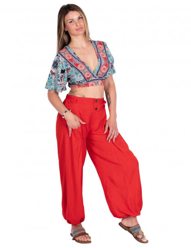 Bedrucktes Crop-Top aus Seide 2