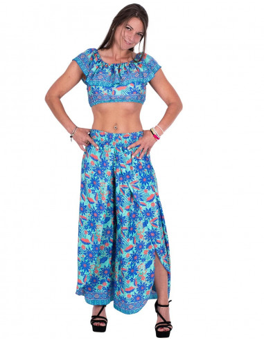 calça de seda com fenda