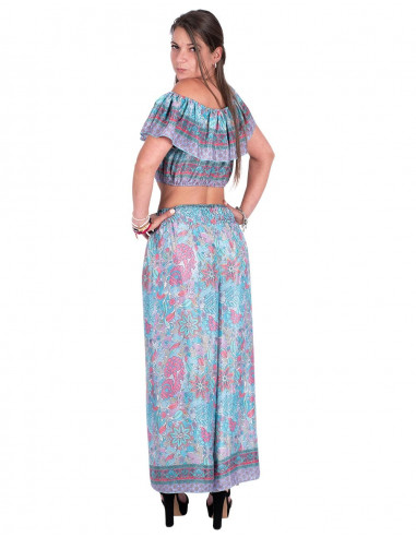 Pantalon croisé imprimé