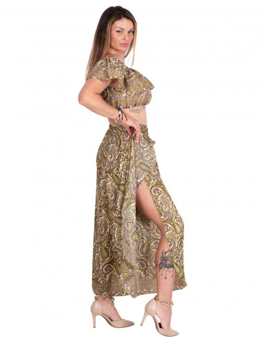 Pantalon fluide en soie...