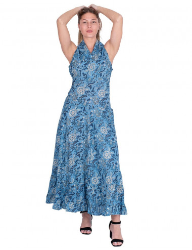 Robe longue en coton