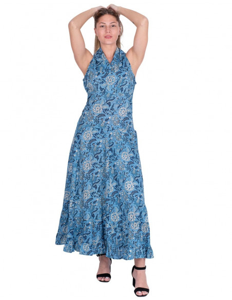 Robe longue en coton