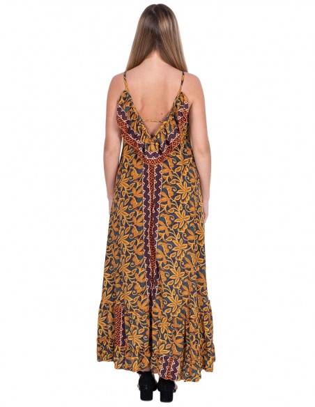 Long Dress Ruffle Back