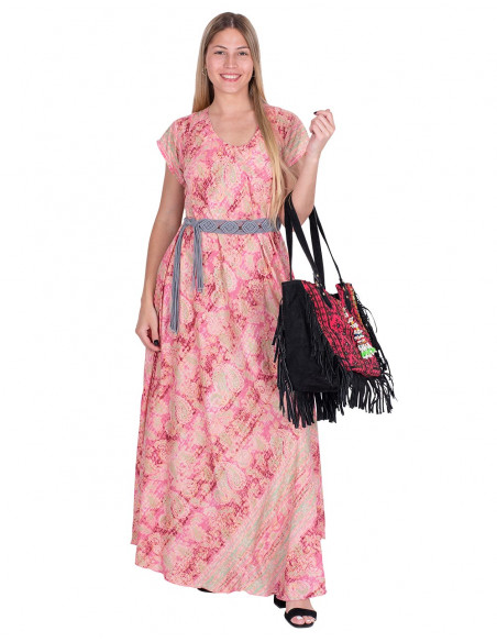 Vestido tamanho grande rosa