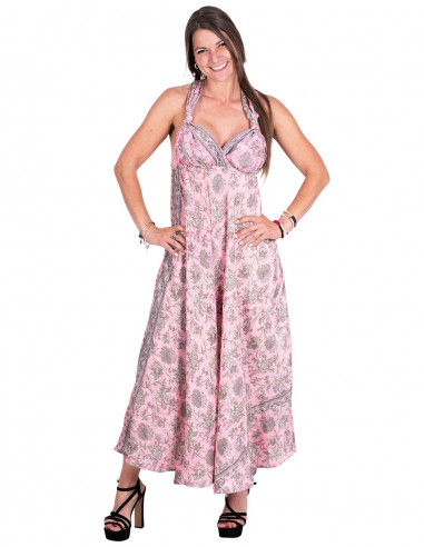 Pink Dress Crossed Straps