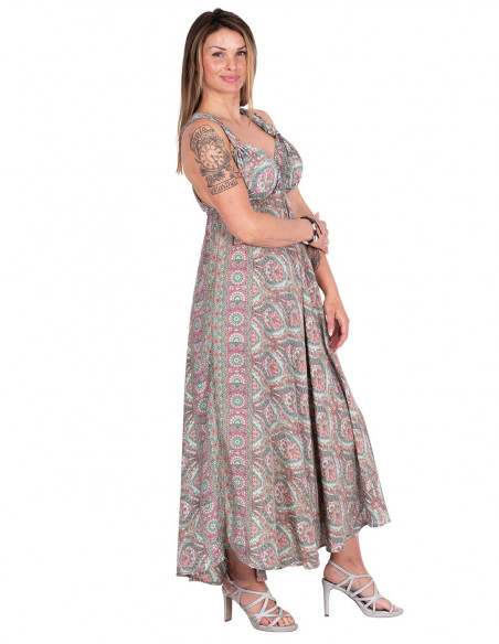 Vestido longo de seda original