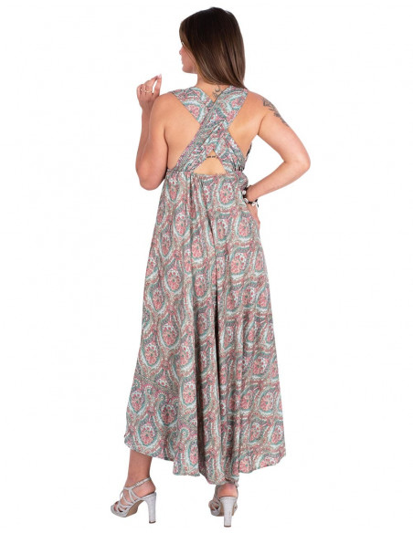 Original langes Seidenkleid