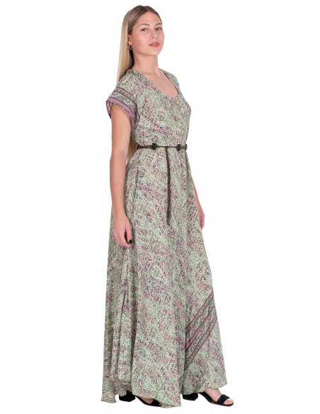 vestido-largo-y-amplio-estampado-verde