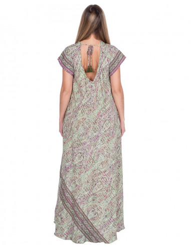 Robe en soie à manches