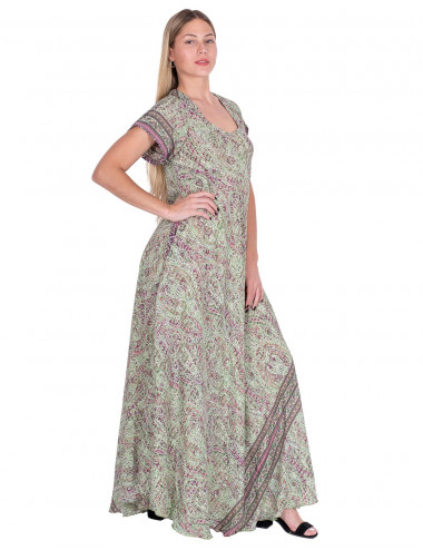 Vestido de Seda com Mangas 2