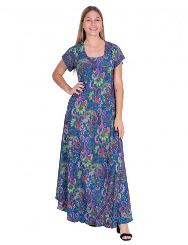 Vestido Azul Tamanho Grande