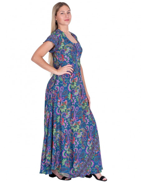 vestido-largo-y-amplio-seda-azul