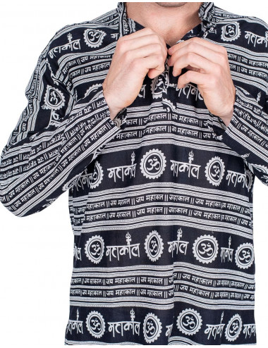 Chemise kurta noire