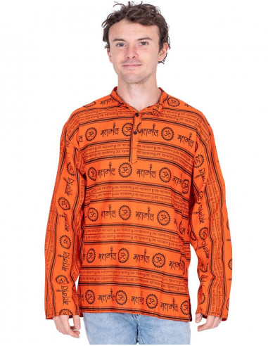 Orange Ethnic Shirt