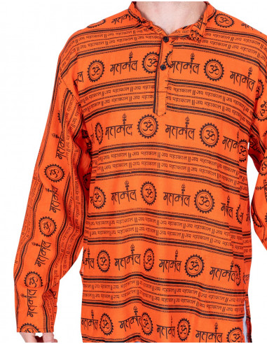 Orange Ethnic Shirt