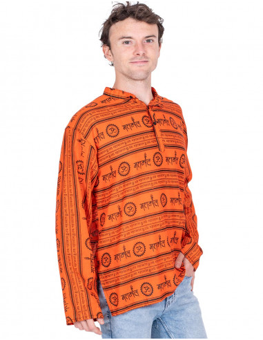 Camisa étnica laranja