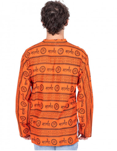 Camisa étnica laranja