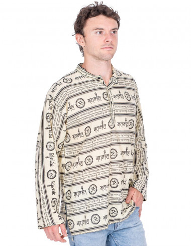 polo-algodon-hombre-beige-y-negro 2