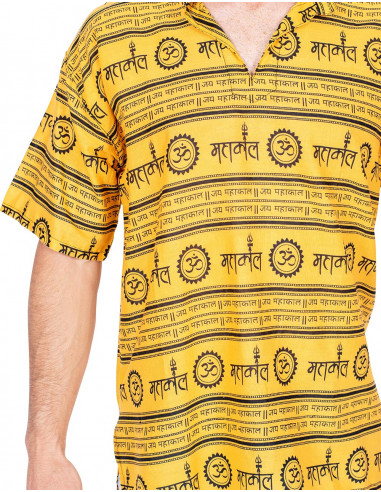 Camicia etnica gialla