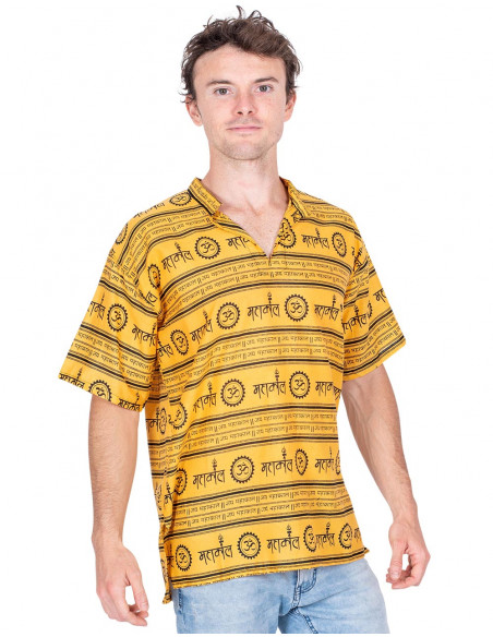 Camisa étnica amarela