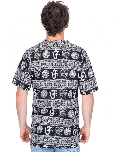 Chemise noire symbole Om