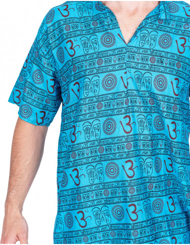 Chemise fermée bleu clair