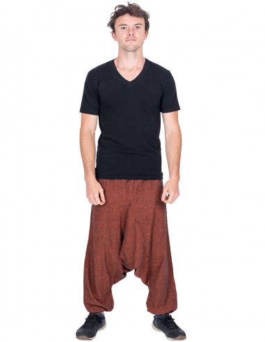 pantalon-afgano-marron-algodon-rustico