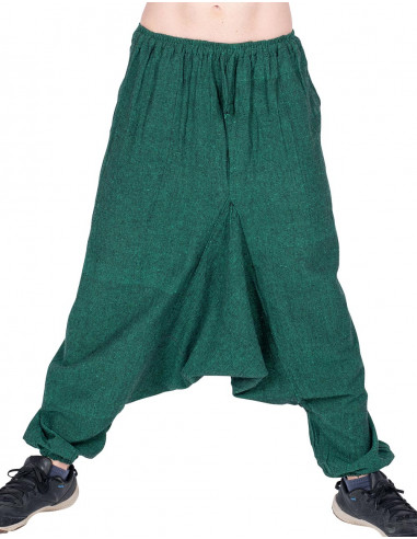 Calça verde hippie rústica