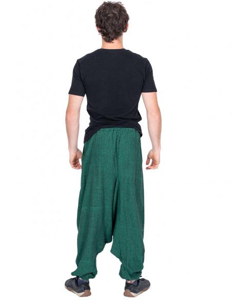 Pantalon vert hippie rustique
