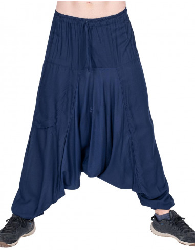 Blaue Baumwollhose
