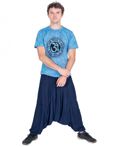 Pantaloni di cotone blu