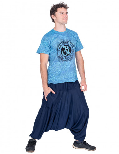 Pantaloni di cotone blu