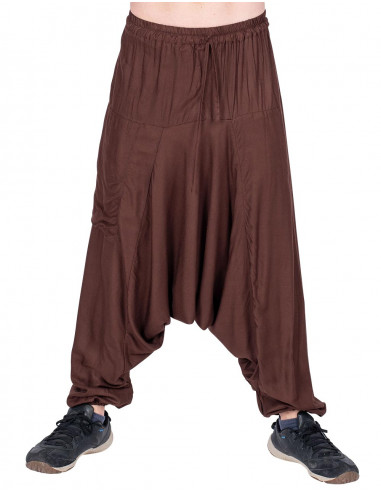 Calça estilo hippie marrom