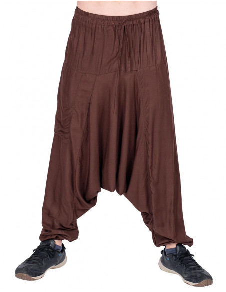 Calça estilo hippie marrom