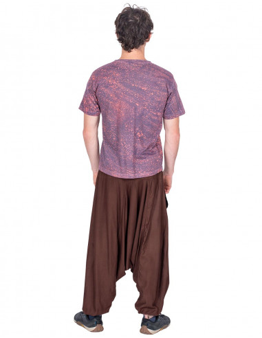 Calça estilo hippie marrom