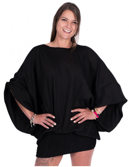 Black Rayon Versatile Garment