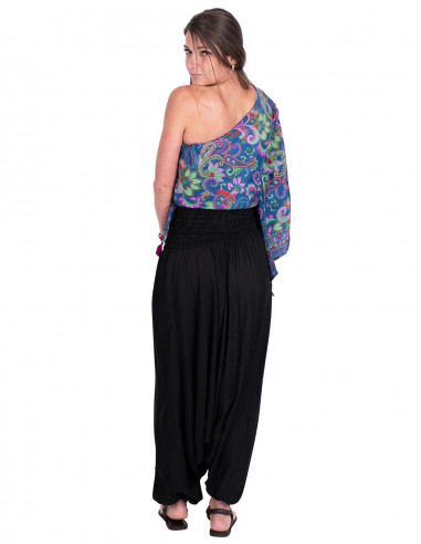 Roupa Versátil de Rayon Preto