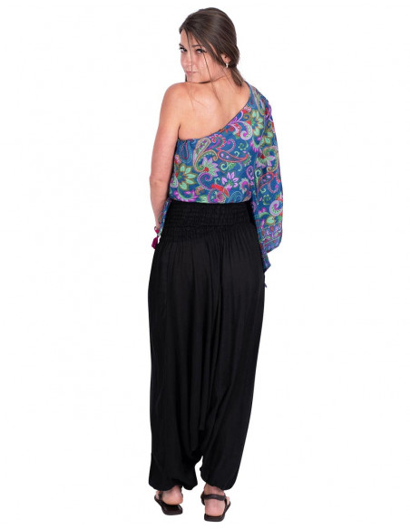 Indumento versatile in rayon nero