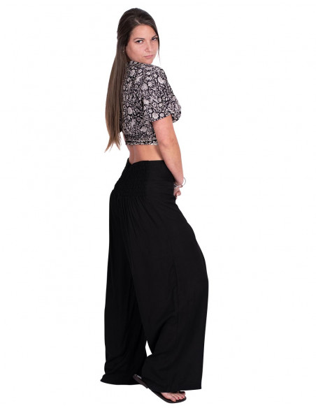 Pantalon en Viscose Noir