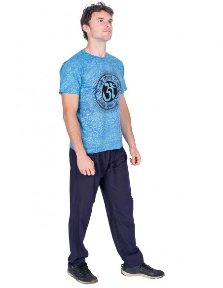 Pantaloni dritti con gomma