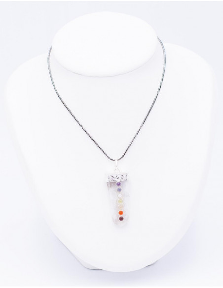 Opalite Mineral Pendant with 7 Chakras