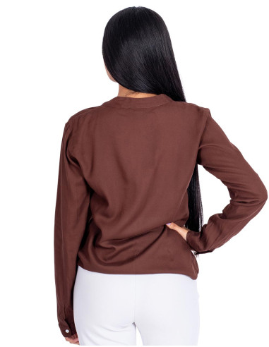 Camicia Marrone con Bottoni