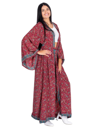 kimono-largo-mujer-seda-otoño-burdeos 2