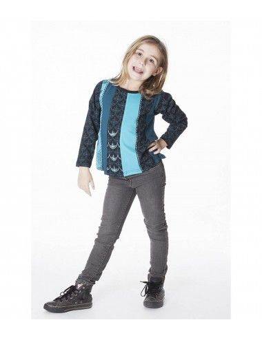 patchwork-righe-t-shirt-bambina