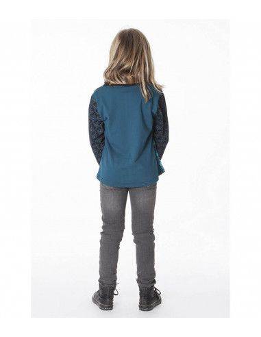 T-shirt-linhas-patchwork-menina-azul-claro
