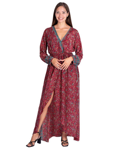 Robe longue à manches