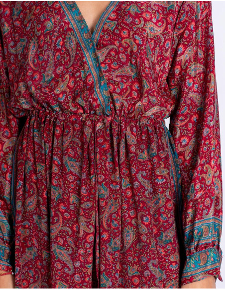 Robe longue à manches