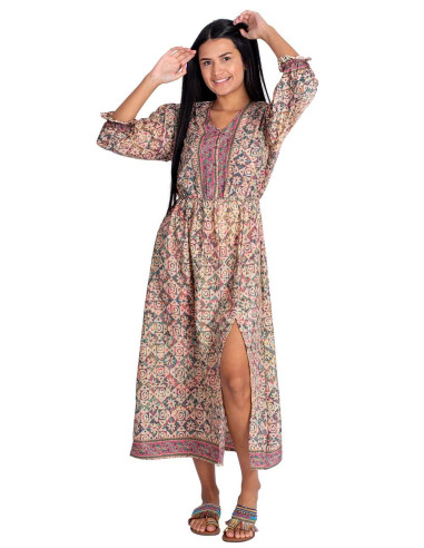 Robe en soie imprimée