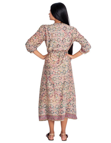 Vestido de seda estampado