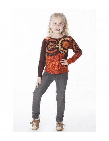 camiseta_basica_naranja_niña